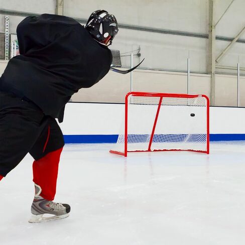 FORZA Professional Ice Hockey Goal | 6ft x 4ft Regulation Steel Hockey Net with 5mm Heavy Duty Netting | Powder Coated Red Training Goal for Street Hockey, Roller Hockey & Ice Hockey Practice in Saudi Arabia