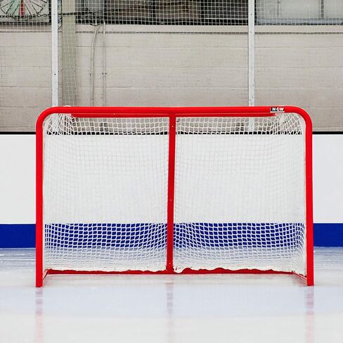 FORZA Professional Ice Hockey Goal | 6ft x 4ft Regulation Steel Hockey Net with 5mm Heavy Duty Netting | Powder Coated Red Training Goal for Street Hockey, Roller Hockey & Ice Hockey Practice in Saudi Arabia