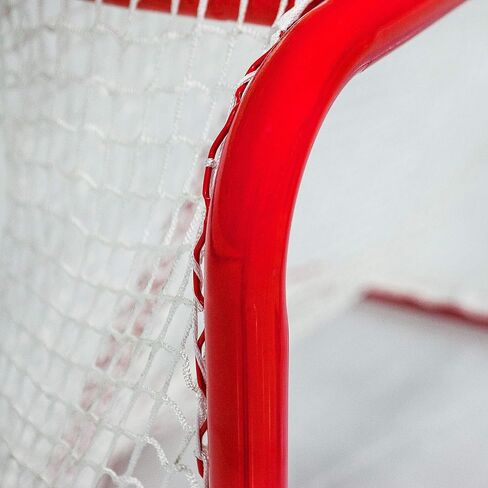 FORZA Professional Ice Hockey Goal | 6ft x 4ft Regulation Steel Hockey Net with 5mm Heavy Duty Netting | Powder Coated Red Training Goal for Street Hockey, Roller Hockey & Ice Hockey Practice in Saudi Arabia
