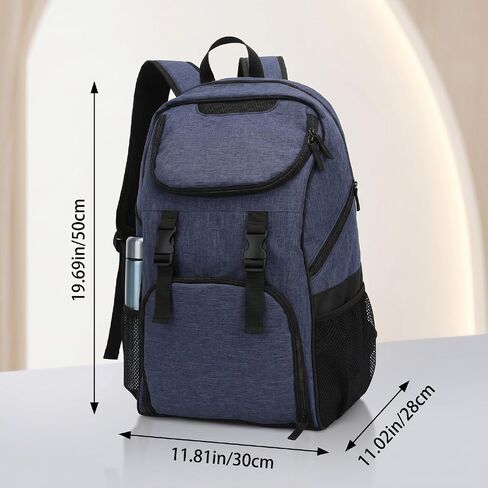 Fockety Bowling Backpack, Oxford Single Bowling Ball Bag with Shoe Compartment, Multiple Pockets and Foam Pad, Large Capacity Bag for Sports, Camping, Hiking and Outdoor in Kuwait