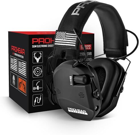 PROHEAR 022 Electronic Ear Protection for Shooting & Hunting - 29dB SNR Noise Reduction, 4 Omnidirectional Microphones in Kuwait