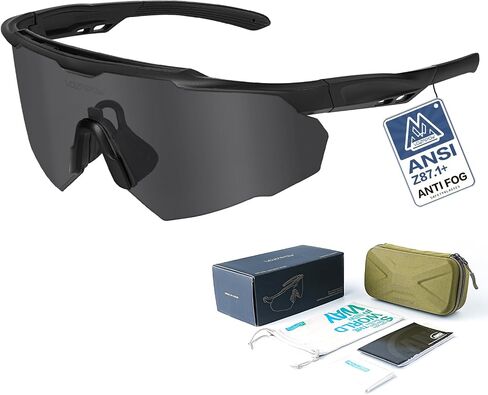 Shooting Glasses Anti Fog with High Definition Lenses, ANSI Z87+ Certified Tactical Safety Glasses for Men Women in Kuwait