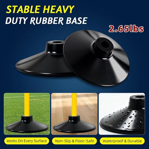 4FT Agility Hurdles 4PCS, Adjustable Sports Speed Hurdles with Rubber Base, Agility Poles for Soccer Football Track & Field, Agility Training Equipment for Kids Athletes Physical Therapy in Kuwait