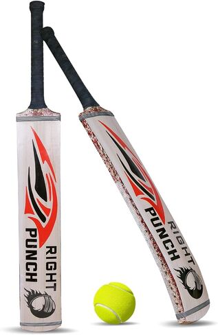 Cricket Bat for Tape Ball and Tennis Ball, Wooden, Short Handle, Adult and Kids Size in Kuwait