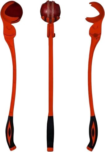 Side Arm Ball Thrower for Cricket - Cricket Side Arm Ball Thrower Stick for Speed, Practice, & Training - Ball Thrower for Kids Cricket & Softball, Tennis Ball Thrower for Cricket Practice (Orange) in Saudi Arabia