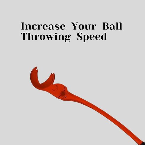 Side Arm Ball Thrower for Cricket - Cricket Side Arm Ball Thrower Stick for Speed, Practice, & Training - Ball Thrower for Kids Cricket & Softball, Tennis Ball Thrower for Cricket Practice (Orange) in Saudi Arabia