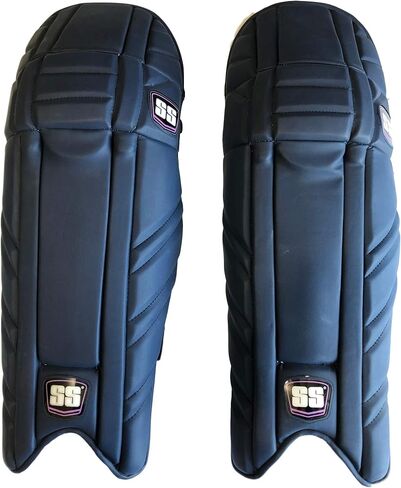 SS Cricket Superlite Premium Batting Leg Guards - Men's Size (Navy Blue, Royal Blue) (Black) in Saudi Arabia