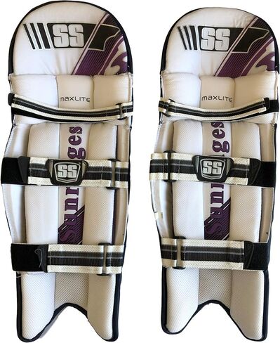 SS Cricket Superlite Premium Batting Leg Guards - Men's Size (Navy Blue, Royal Blue) (Black) in Saudi Arabia