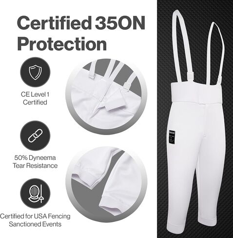 Womens Fencing Pants 350N, Novus Breathable Lightweight Stretch Knickers for Foil Epee & Saber Competition Ready in Kuwait
