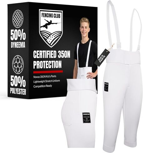 Kids Fencing Pants 350N, Novus Breathable Lightweight Stretch Knickers for Foil Epee & Saber Competition Ready in Kuwait