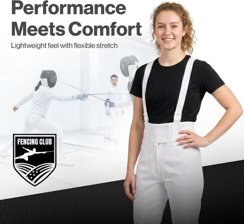 Womens Fencing Pants 350N, Novus Breathable Lightweight Stretch Knickers for Foil Epee & Saber Competition Ready in Kuwait