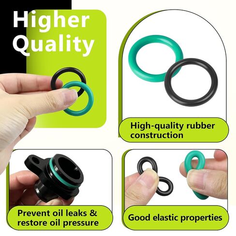 12 كمبيوترا لعام 1997-2013 محرك زيت زيت الحشية 12584922 وأنبوب بيك آب مضخة الزيت O-Ring Seals M29517 ، متوافق مع LS LS1 4.8 5.3 5.0 6.0 6.2 محركات-يضمن ختم ضيق in Kuwait