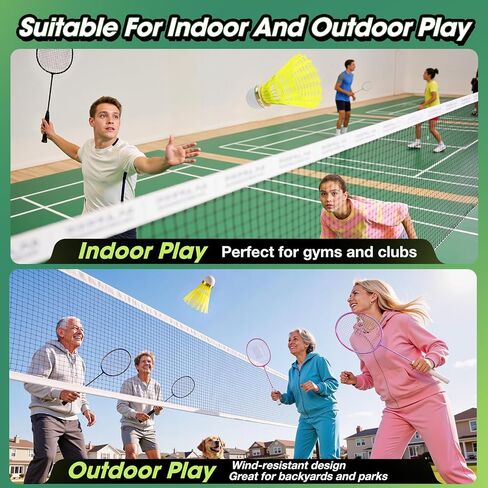 AboveGenius Badminton Birdies Nylon 12/36 PCS, Neon Yellow Badminton Shuttlecocks with Composite Cork Head, Speed 77 Wind Resistant Birdies for Outdoor Backyard Family Games, School PE & Club Training in Kuwait