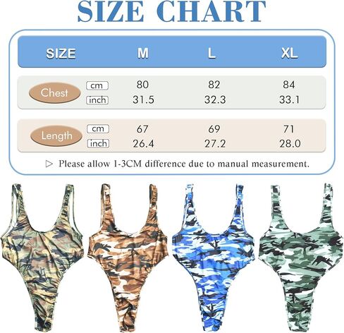 QiaTi Men’s Camouflage Bodysuit Thong Sleeveless Wrestling Singlet with Deep U-Back Stretchy Jockstrap Leotard for Men Daily in Kuwait