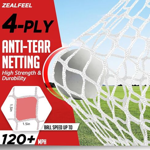 ZEALFEEL Lacrosse Goal 6x6x7Ft, Foldable Lacrosse Training Net with 9-Zone Target for Accuracy Practice, Heavy-Duty Steel Frame & Tear-Resistant Netting, Backyard Shooting Practice for Teens & Adults in Kuwait