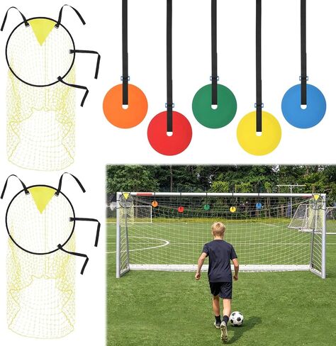 7 PCS Soccer Goal Target Sets Adjustable Straps Training Set for Shooting Accuracy Speed and Agility Practice Sports Training for Lacrosse Football Baseball Hockey in Kuwait