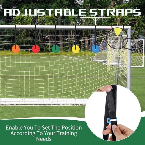 7 PCS Soccer Goal Target Sets Adjustable Straps Training Set for Shooting Accuracy Speed and Agility Practice Sports Training for Lacrosse Football Baseball Hockey in Kuwait