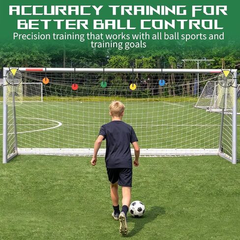 7 PCS Soccer Goal Target Sets Adjustable Straps Training Set for Shooting Accuracy Speed and Agility Practice Sports Training for Lacrosse Football Baseball Hockey in Kuwait