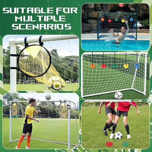 7 PCS Soccer Goal Target Sets Adjustable Straps Training Set for Shooting Accuracy Speed and Agility Practice Sports Training for Lacrosse Football Baseball Hockey in Kuwait