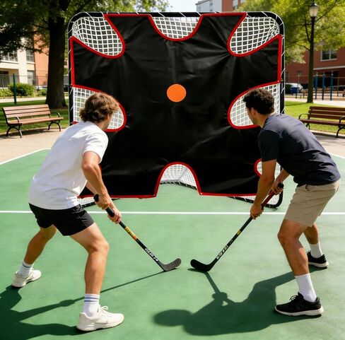 Lacrosse Shooting Target - PVC Mesh Practice Corner Accuracy - 6x6ft Lacrosse Gifts for Outdoor Training in Kuwait