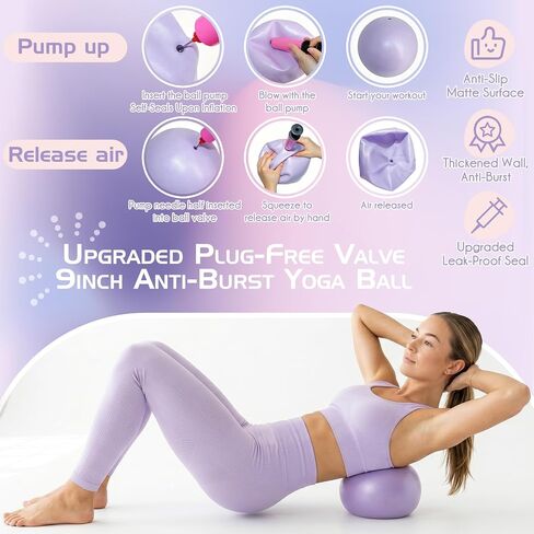 Pilates Kit for Women, 13-Piece Home Pilates Set with Ring, Mini Ball, Resistance Bands, Adjustable Ankle Weights, Socks & Bag for Full Body Workout in Kuwait