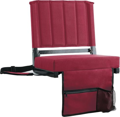 SPORT BEATS Stadium Seats with Back Support Bleacher Chairs with Back and Cushion Thick Padded Bleacher Seats Includes Shoulder Strap in Kuwait
