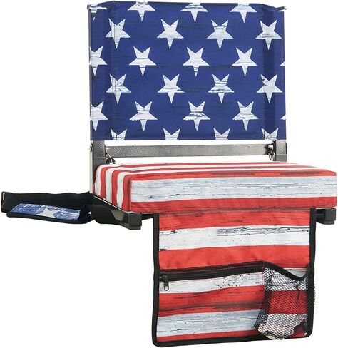 SPORT BEATS Stadium Seats with Back Support Bleacher Chairs with Back and Cushion Thick Padded Bleacher Seats Includes Shoulder Strap in Kuwait
