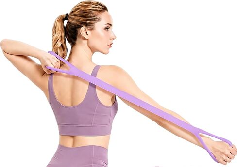 Figure 8 Resistance Bands with Handles, 15/25/35 Lb 8 Shaped Resistance Bands Silicone Exercise Bands for Women Arms Back Shoulder Workout Training Elastic Ropes for Yoga Stretching Pilates in Kuwait