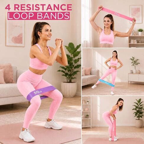 Pilates Kit for Women 22-in-1, Pilates Equipment Set with 14.5"Pilates Ring, Resistance Bands, Pilates Ball, Ankle Weights, Exercise Sliders, Grip Socks & Knee Pads For Yoga, Complete Home Workout Set in Kuwait