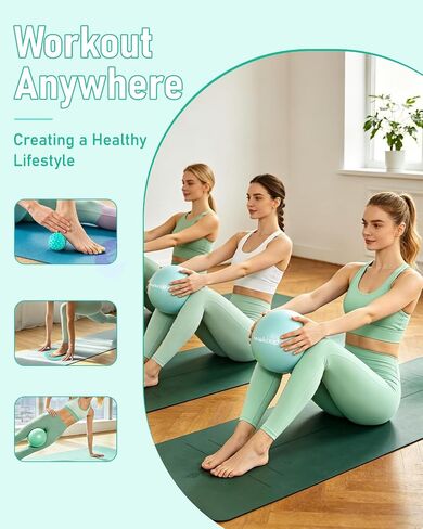 20 PCS Pilates Kit, Pilates Equipment Set- Pilates Accessories Kit with Wrist Weights, Pilates Ring and Ball, Resistance Bands, Core Sliders, Socks, Pilates Gift Box,Home Pilates Workout Kit for Women in Kuwait