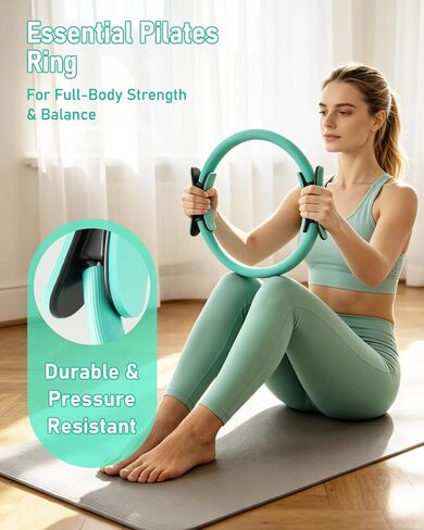 20 PCS Pilates Kit, Pilates Equipment Set- Pilates Accessories Kit with Wrist Weights, Pilates Ring and Ball, Resistance Bands, Core Sliders, Socks, Pilates Gift Box,Home Pilates Workout Kit for Women in Kuwait
