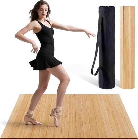 Tap Dance Floor -Portable Dance Floor for Any Surface with Storage Bag, Solid Dance Board Mat, Cushioned Base Mat Perfect for Home, Studio & Events in Kuwait