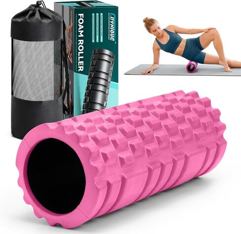 Foam Roller - 13'' Multi-Density Massage Roller for Deep Tissue & Muscle Recovery - Relieves Tight, Sore Muscles & Kinks, Improves Mobility & Circulation - Targets Key Body Parts (Aqua) in Saudi Arabia