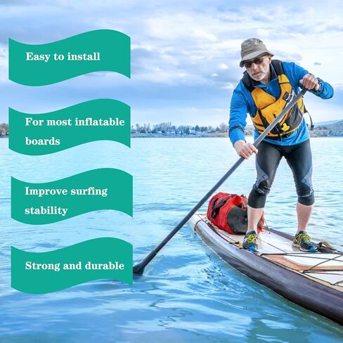 5" 8" 9" 10" 12" Paddle Board Fin Repalcement, Nylon Fiberglass Reinforced, No-Tool Installation, Single Center Fin for Most Inflatable SUPs, Surfboard, Stand-up Paddleboard,Longboard in Saudi Arabia