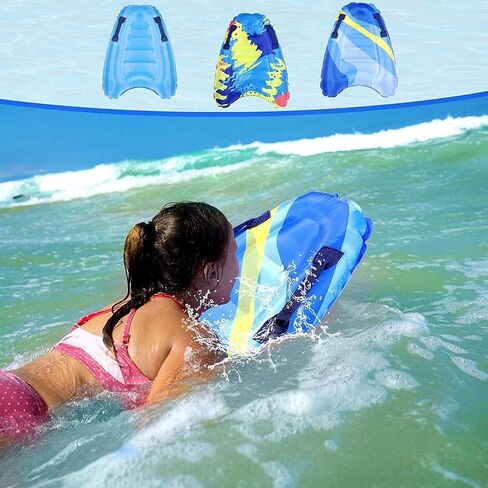 Inflatable Surf Body Board,Inflatable Surfboard Kickboard with Handles Foldable Swimming Pool Floating Pad for Both Adults Beginner and Childs Portable Boogie Boards in Kuwait