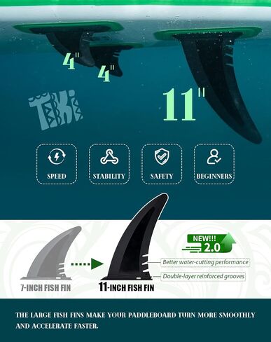 FunWater 8'/10'/10'6"/11'6" Inflatable Stand Up Paddle Board with Premium SUP Paddleboard Accessories, Wide Stable Anti-Slip EVA Deck,Paddle Boards for Adults & Youth of All Skill Levels in Kuwait