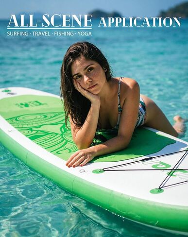 FunWater 8'/10'/10'6"/11'6" Inflatable Stand Up Paddle Board with Premium SUP Paddleboard Accessories, Wide Stable Anti-Slip EVA Deck,Paddle Boards for Adults & Youth of All Skill Levels in Kuwait