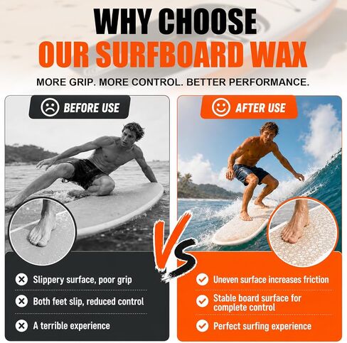 Premium Surfboard Wax for Warm and Cold Water | Long-Lasting Grip Surf Wax | Safe Skimboard and Bodyboard Wax | Professional Surfing Accessories in Kuwait