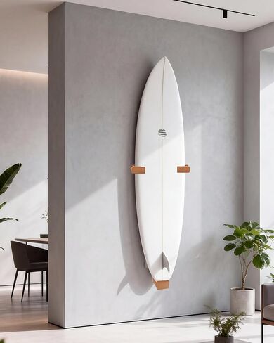 Surfboard Wall Mount–Surf Board Wall Hangers Solid Beech Wood Surfboard Wall Rack for Display & Storage, Adjustable surfboard rack with Bottom Support, surf board wall mounts, Holds up to 70 lbs in Kuwait