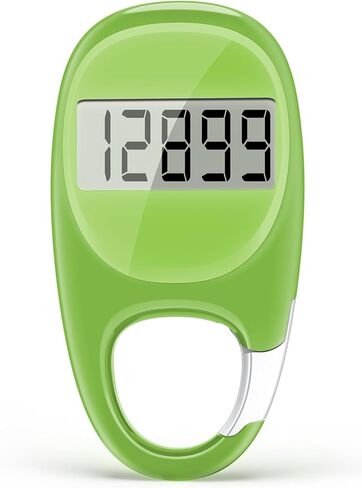 Simple Pedometer for Walking, Accurate Step Tracker with Carabiner, 3D Step Counter for Men Seniors in Kuwait