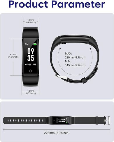 Pedometer Watch No Bluetooth No APP No Phone Required, Simple Fitness Tracker for Men Women with Steps/Calories Counter Time/Date Display IP68 Waterproof Step Tracker for Walking Running in Kuwait