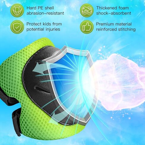Toddler/Kids Bike Helmet Set for Boys Girls 3D Adjustable Kids Helmet Protective Gear Set Knee Elbow Wrist Pads and Multi-Sports Skateboard Scooter Cycling Roller Balance Bike in Kuwait