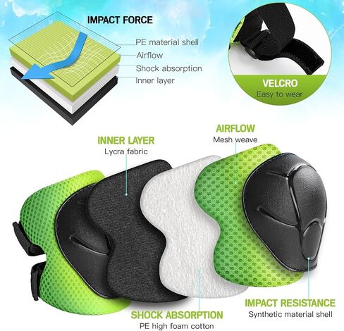 Toddler/Kids Bike Helmet Set for Boys Girls 3D Adjustable Kids Helmet Protective Gear Set Knee Elbow Wrist Pads and Multi-Sports Skateboard Scooter Cycling Roller Balance Bike in Kuwait