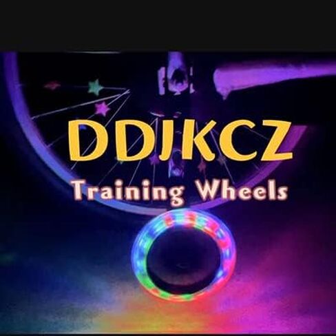 عجلات تدريب DDJKCZ عجلة كتم صوت فلاش متوافقة مع الدراجات مقاس 12 14 16 18 20 بوصة (أسود لامع) in Kuwait