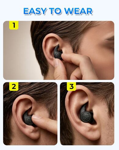 3 Pairs Swimming Earplugs Waterproof Silicone Ear Plugs for Swimming Surfing Shower Kayaking, Water Out Sound In Comfortable Reusable Ear Protection for Adults Teens with Storage Case, Black Gray Blue in Kuwait