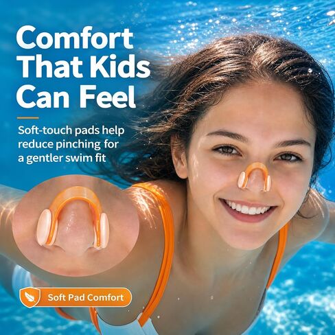 Swimming Nose Clip 10 Pack, Waterproof Silicone Nose Plugs for Adults & Kids (Age 7+) with Storage Case,Multi-Color Anti-Slip Clip for Swimming in Kuwait