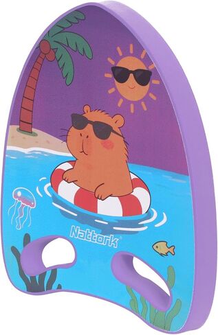 Nattork Kids Swim Kickboard، لوح تدريب السباحة مع مقابض، لوح عائم خفيف الوزن من إسفنج EVA للأطفال الصغار والسباحين المبتدئين، مساعد سباحة ممتع لممارسة حمام السباحة للأطفال in Kuwait