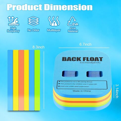 Back Float Kids Swim Belt Bubble, Adjustable 3-Layer Buoyancy Thicken Split Foam Floats, Safety Swim Training Board for Children Toddlers Swimming Beginners Pool Water Lessons Equipment in Kuwait