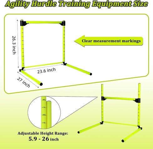 ​3PCS Height Adjustable Hurdles Training Equipment, Hurdles Track and Field for Agility & Speed Training, Detachable Track Hurdles with Carry Bag for Soccer Football Basketball, Tool-Free Setup in Kuwait