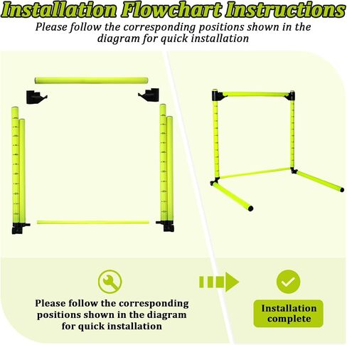 ​3PCS Height Adjustable Hurdles Training Equipment, Hurdles Track and Field for Agility & Speed Training, Detachable Track Hurdles with Carry Bag for Soccer Football Basketball, Tool-Free Setup in Kuwait